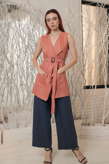 Lyla Straight-leg Tailored Linen Trousers - High-rise Linen Pants