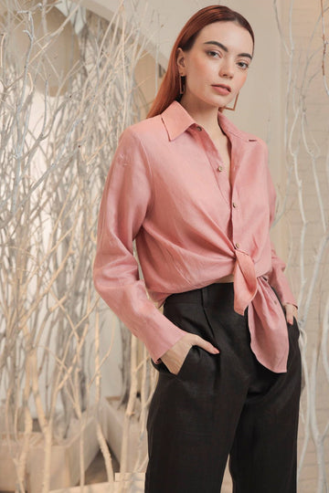 Lyla Straight-leg Tailored Linen Trousers - High-rise Linen Pants