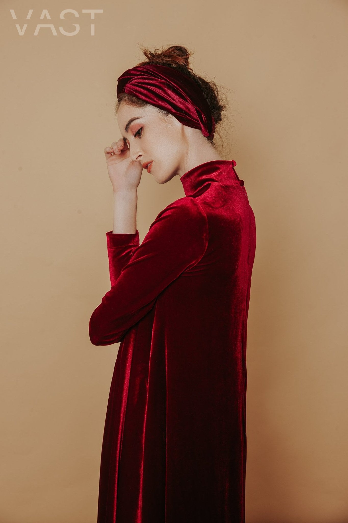 Ruby Gown - Oversized Velvet Maxi Dress