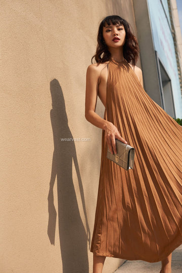 Ashley Dress - Halter Neck Open Back Dress