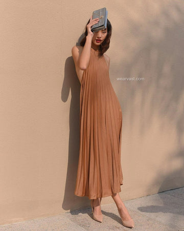 Ashley Dress - Halter Neck Open Back Dress