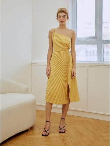 Elsye Asymmetric Silk Dress