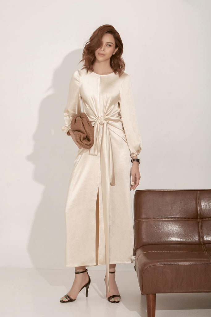CHARLOT white - silk shirt dress