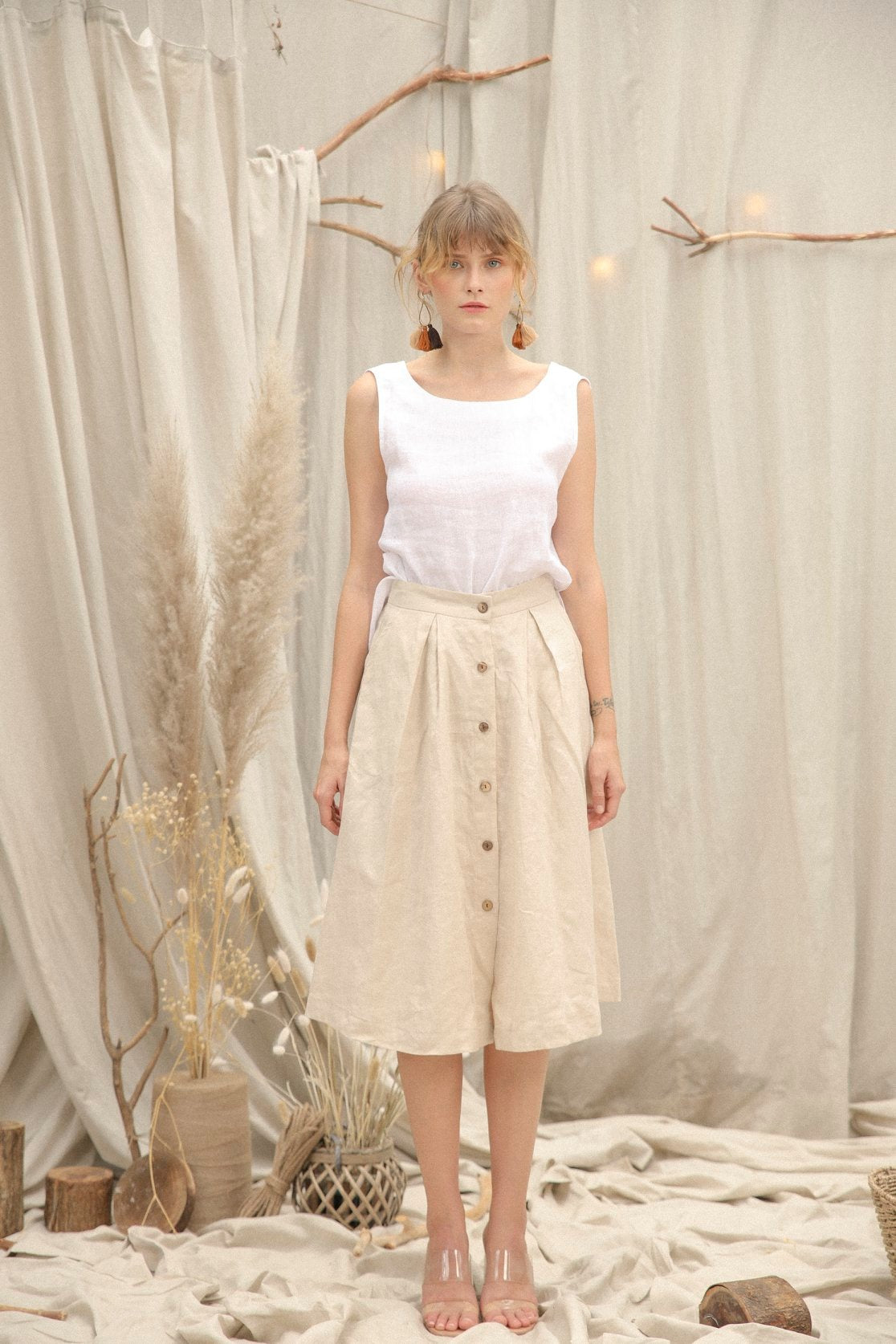 Leslie Linen Skirt