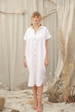 Bella Dress - Oversize Linen Shirt Dress
