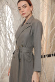 Stacy Double-breasted Linen Coat