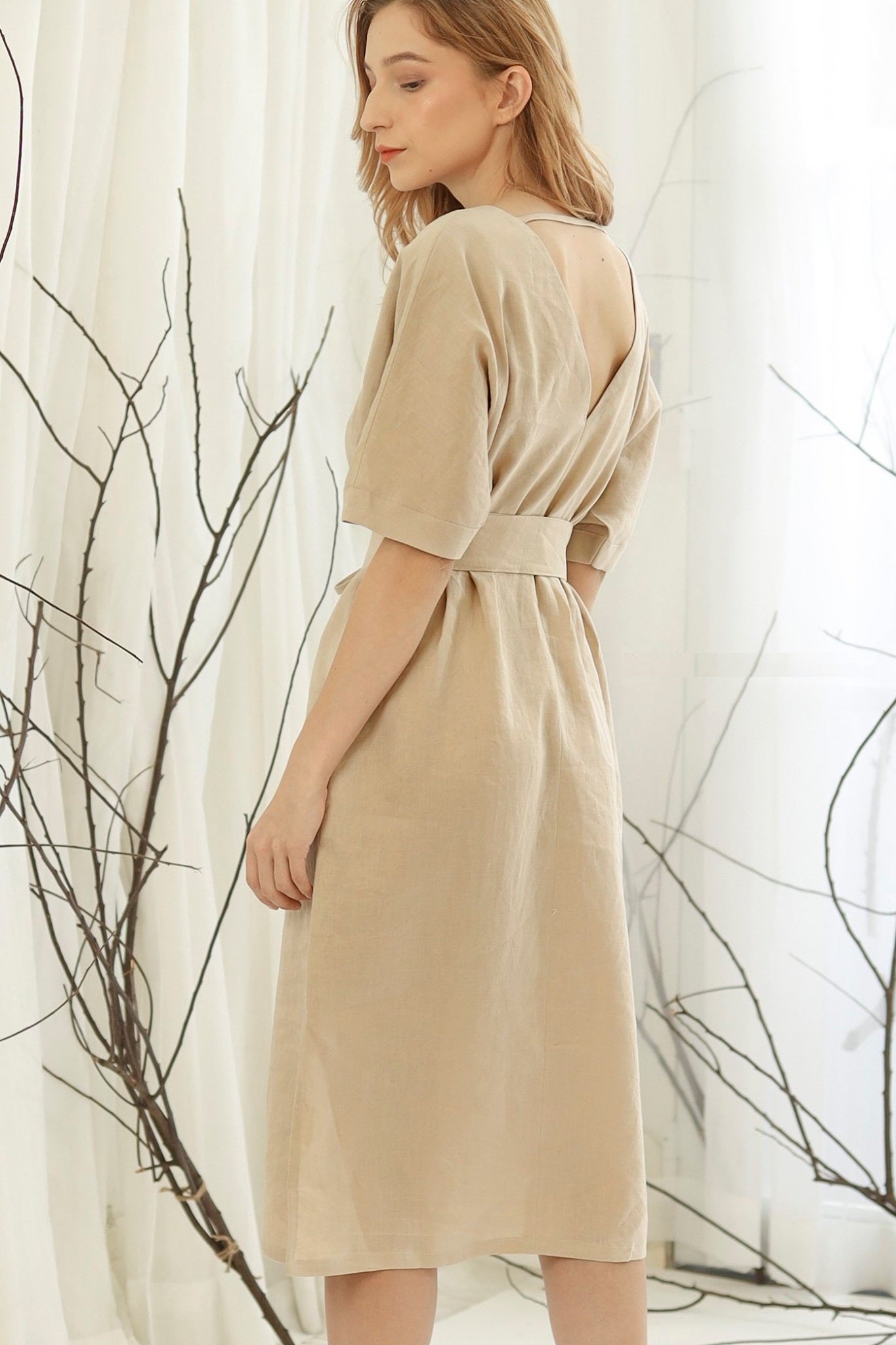 marcella linen dress MARCELLA LINEN ElseAdelia