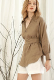 Madilyn Linen Belted Top