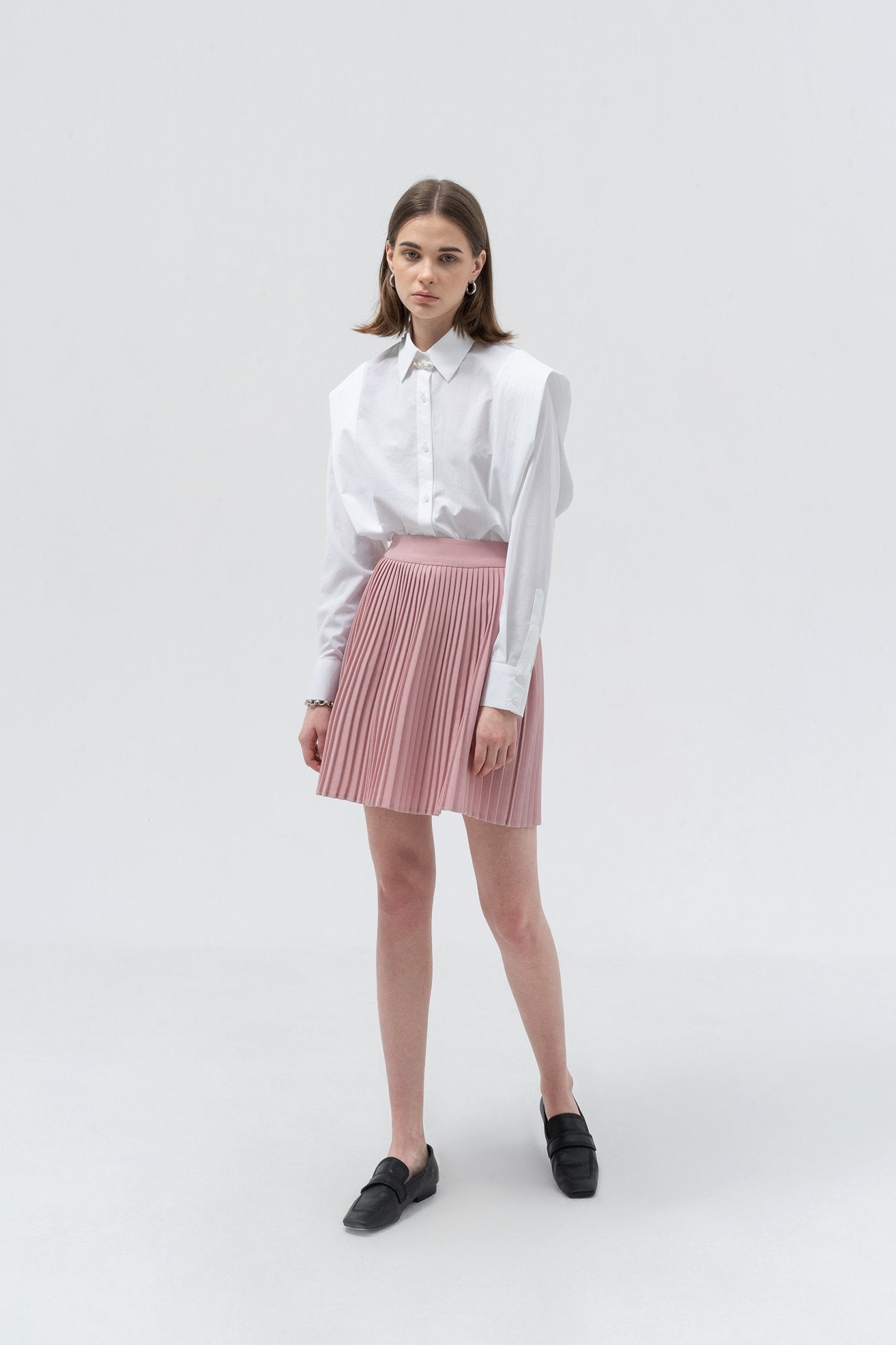 Mindy Accordion Pleated Mini Skirt
