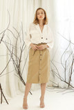 Shereen Linen Midi Skirt