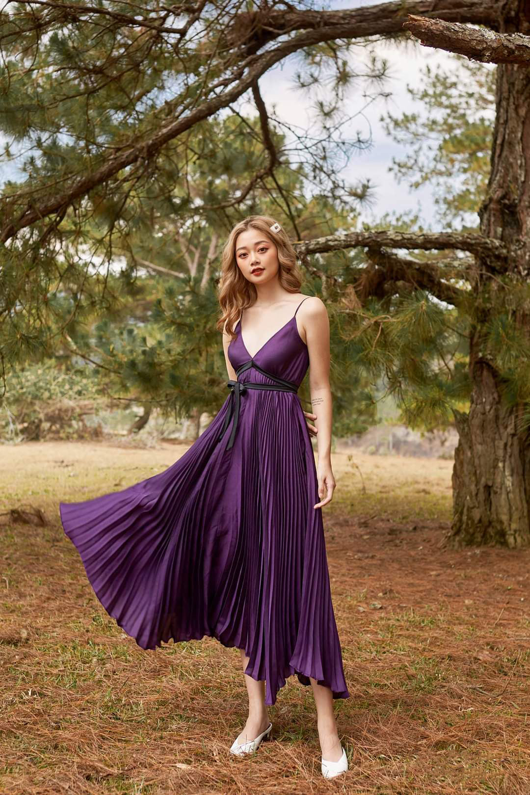 Violet Silk Dress