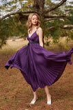 Violet Silk Dress
